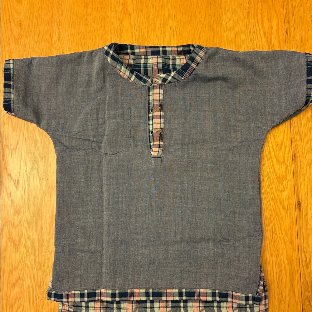 Boys Lilly & Sid reversible tunic shirt size 6-7
